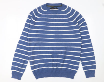 Mens UK Size M Paul Costelloe Living Blue Pullover Jumper