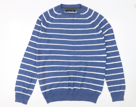 Mens UK Size M Paul Costelloe Living Blue Pullover Jumper