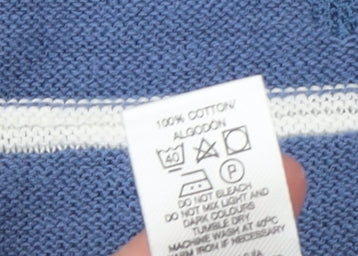 Mens UK Size M Paul Costelloe Living Blue Pullover Jumper