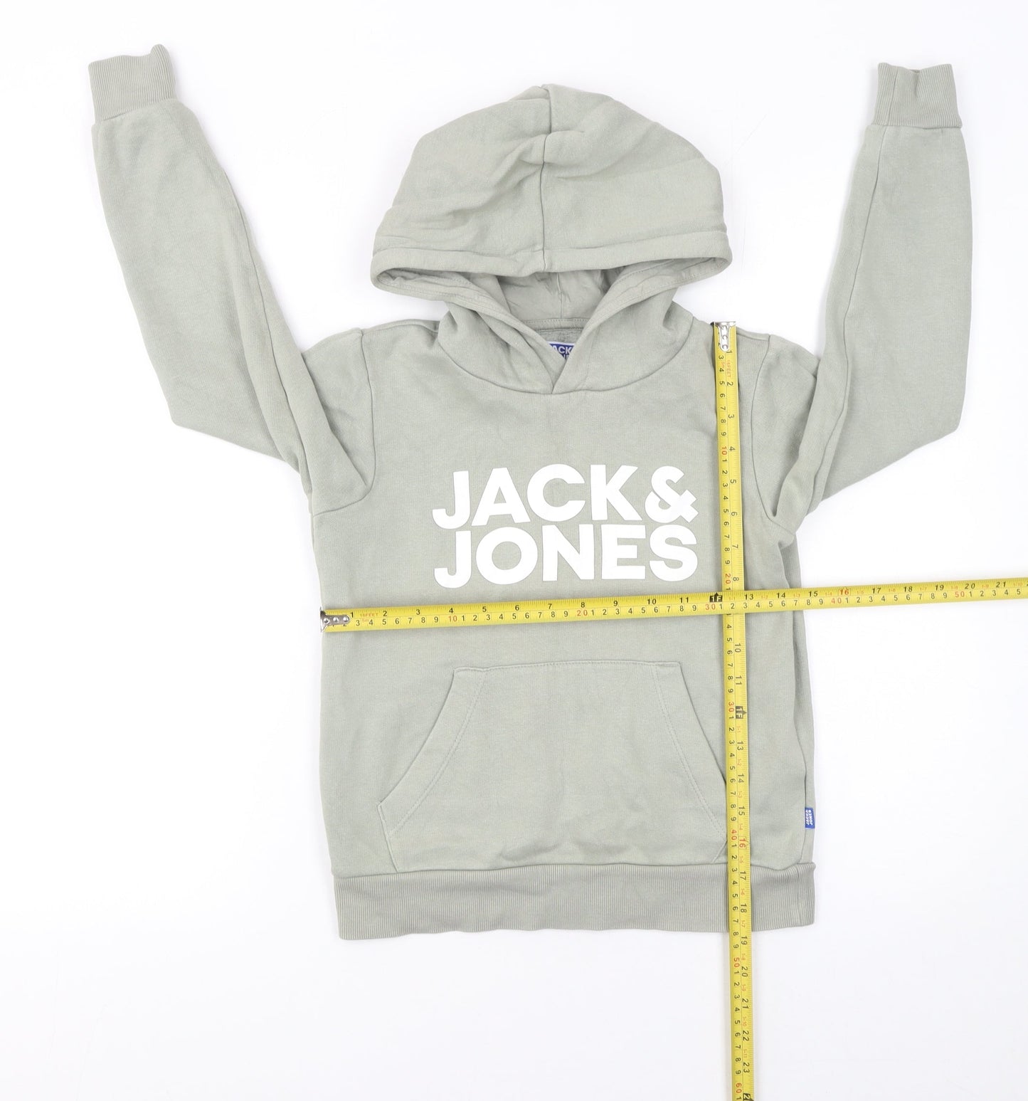 Boys UK Size 10 Years JACK & JONES Green Pullover Hoodie