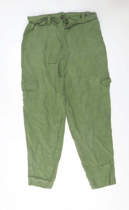 Womens UK Size 14 Dunnes Stores Relaxed Fit Cargo Green Trousers