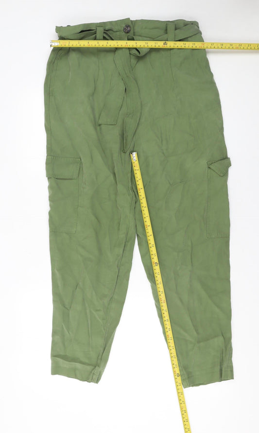 Womens UK Size 14 Dunnes Stores Relaxed Fit Cargo Green Trousers