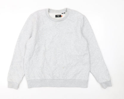 Womens UK Size 12 Superdry Grey Pullover Sweatshirt