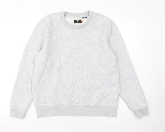 Womens UK Size 12 Superdry Grey Pullover Sweatshirt