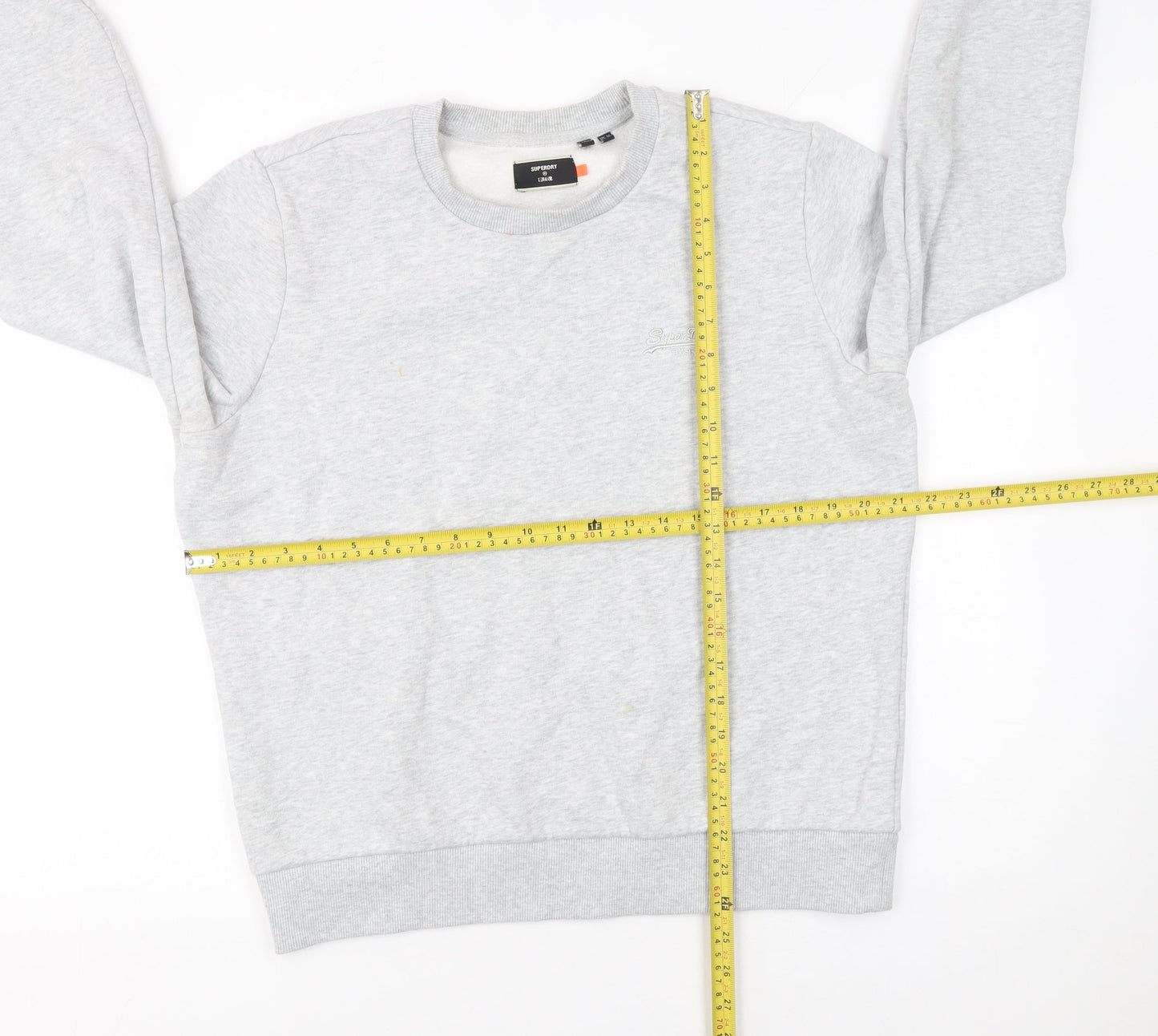 Womens UK Size 12 Superdry Grey Pullover Sweatshirt
