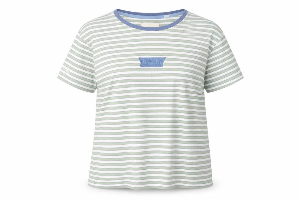 Womens UK Size 14 Superdry Green Basic T-Shirt