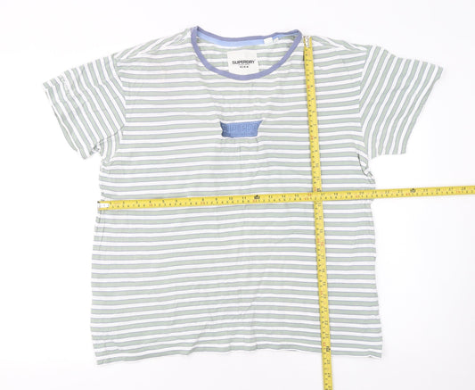 Womens UK Size 14 Superdry Green Basic T-Shirt