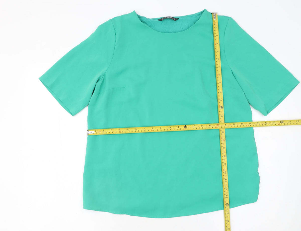 Womens UK Size 12 Dunnes Stores Green Basic Blouse