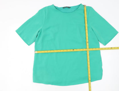 Womens UK Size 12 Dunnes Stores Green Basic Blouse