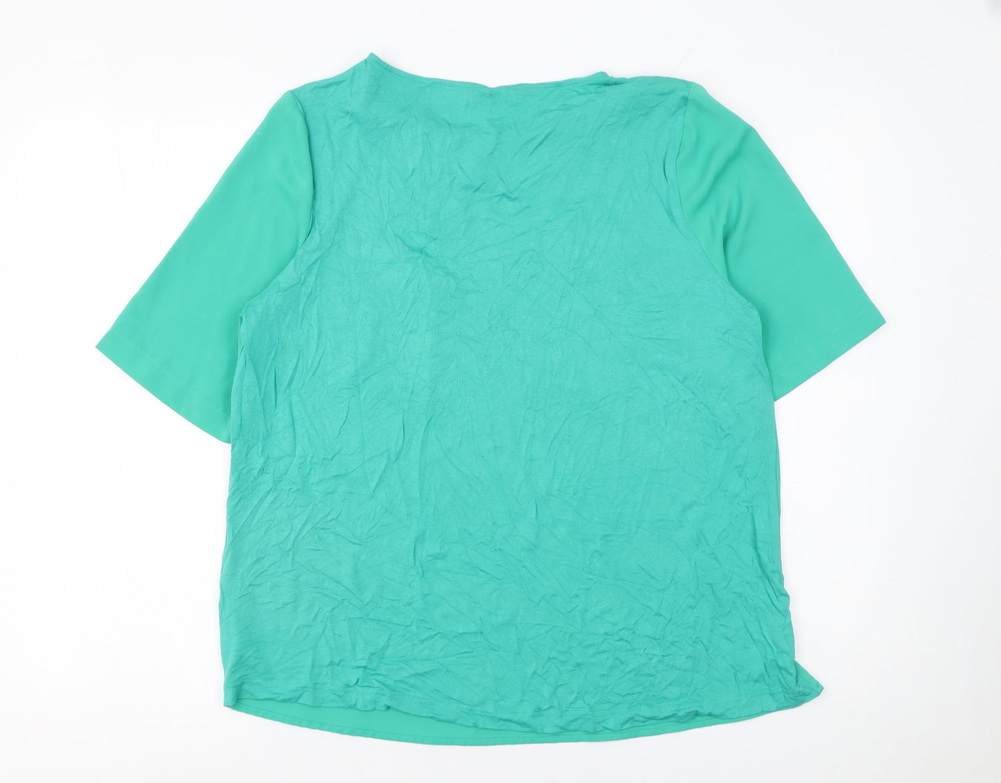 Womens UK Size 12 Dunnes Stores Green Basic Blouse