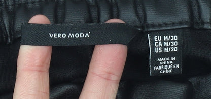 Womens UK Size 12 VERO MODA Regular Fit Jogger Black Trousers