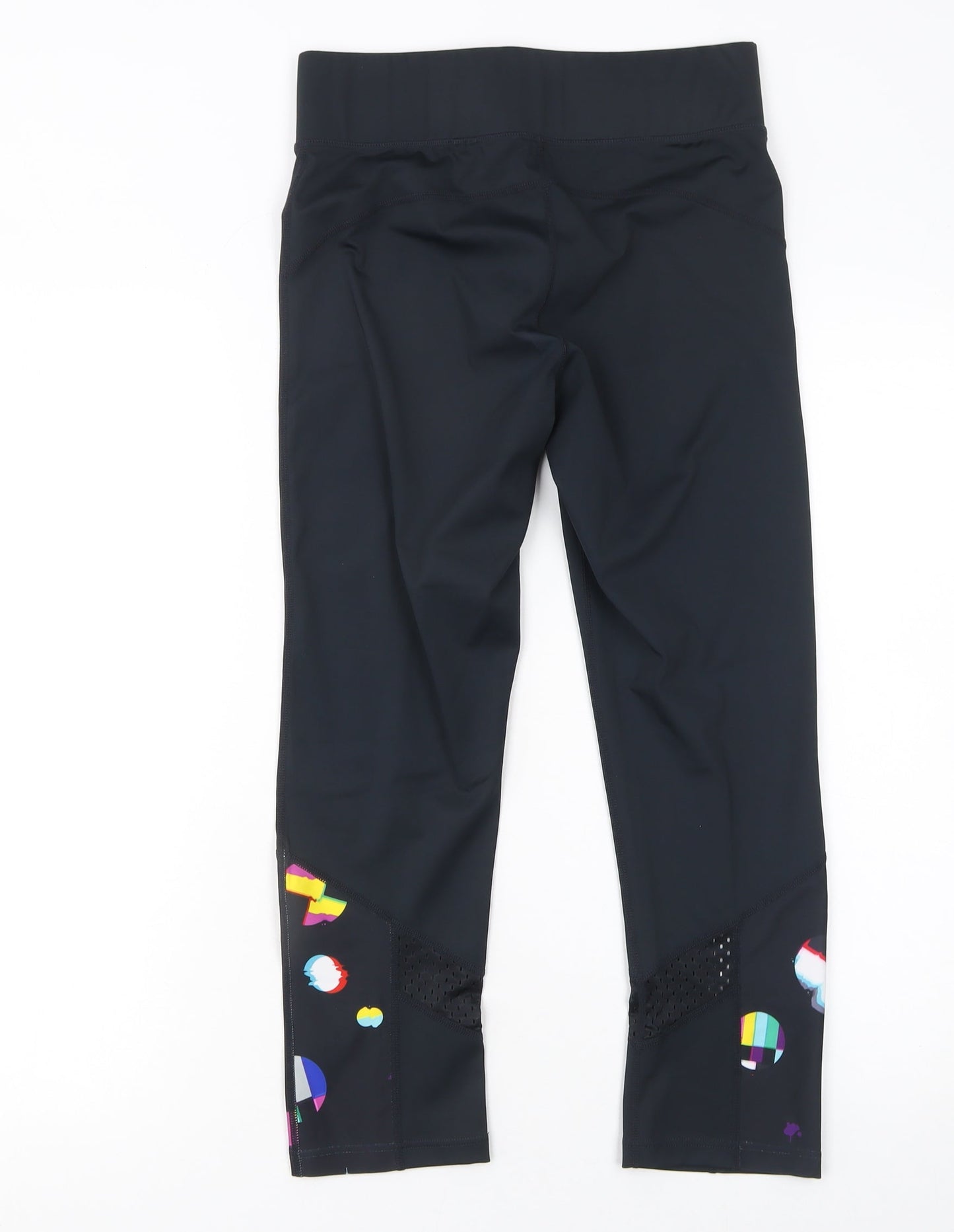 Womens UK Size S St. Bernard Slim Fit Capri Black Leggings