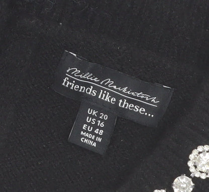 Womens UK Size 20 Millie Mackintosh Black Pullover Jumper
