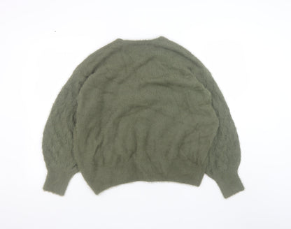 Womens UK Size XL Gallery Green Wrap Jumper