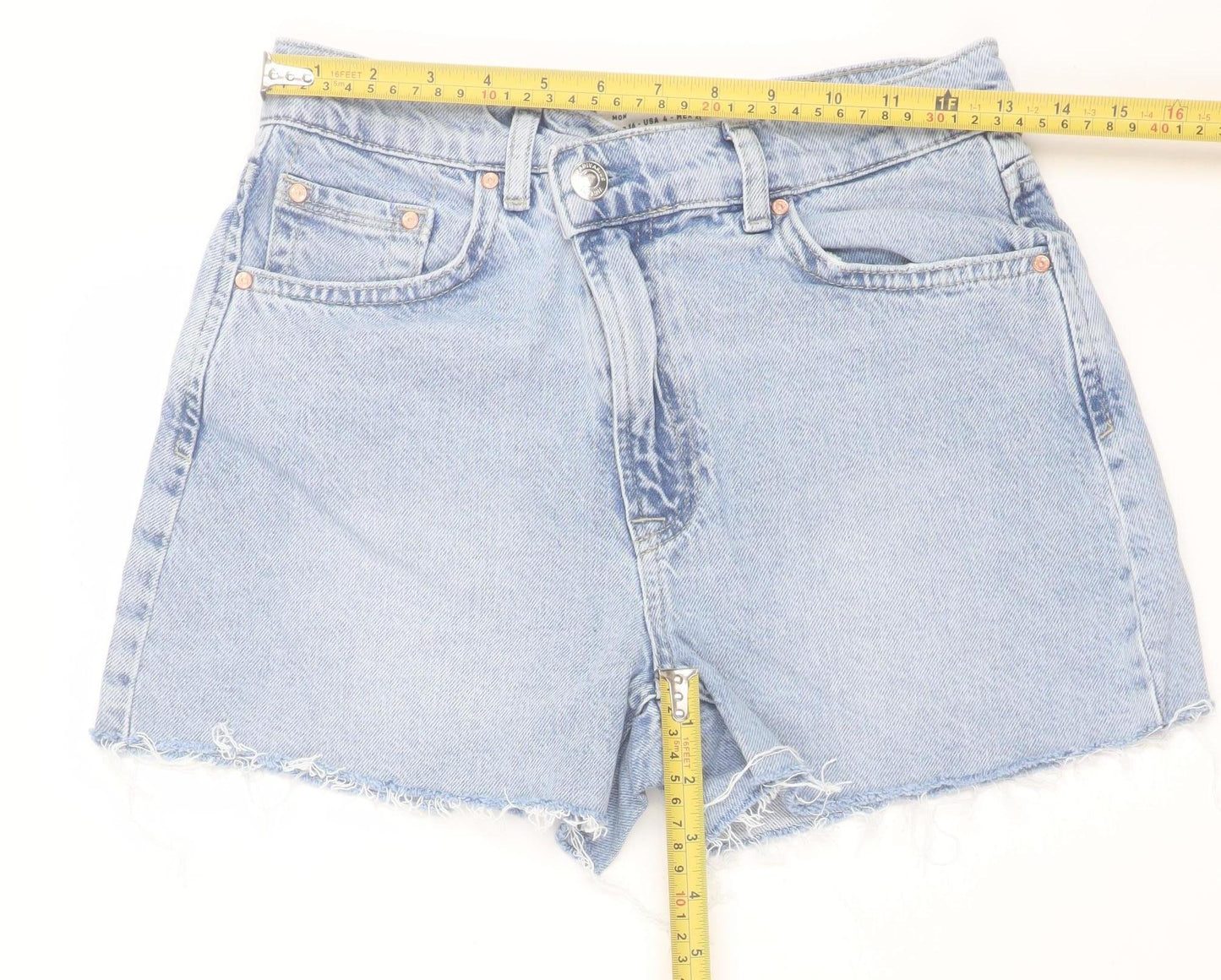 Womens UK Size 8 Stradivarius Relaxed Fit Mom Shorts