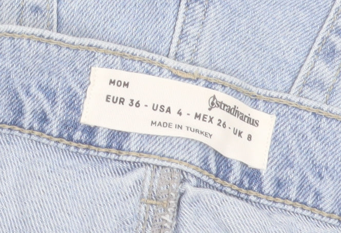 Womens UK Size 8 Stradivarius Relaxed Fit Mom Shorts