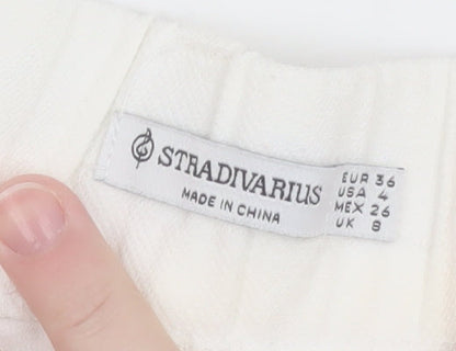 Womens UK Size 8 Stradivarius Regular Fit Chino Shorts