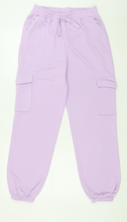 Womens UK Size 10 Dunnes Stores Relaxed Fit Cargo Purple Trousers