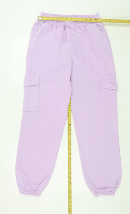 Womens UK Size 10 Dunnes Stores Relaxed Fit Cargo Purple Trousers
