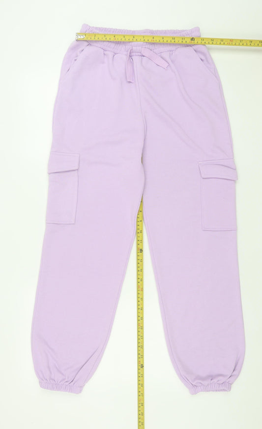 Womens UK Size 10 Dunnes Stores Relaxed Fit Cargo Purple Trousers