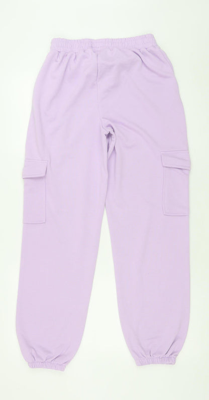 Womens UK Size 10 Dunnes Stores Relaxed Fit Cargo Purple Trousers
