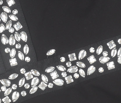 Quiz Women Black Size 6 Halterneck Rhinestone Mermaid Dress