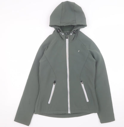 Womens UK Size XS WORK OUT Green Soft Shell