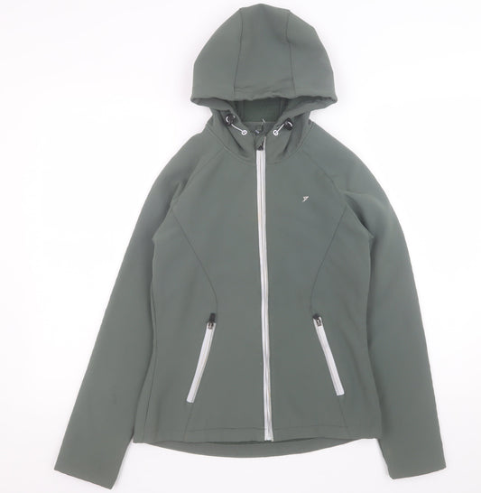 Womens UK Size XS WORK OUT Green Soft Shell