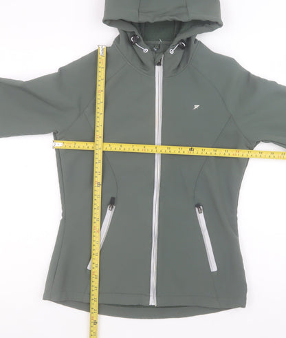 Womens UK Size XS WORK OUT Green Soft Shell