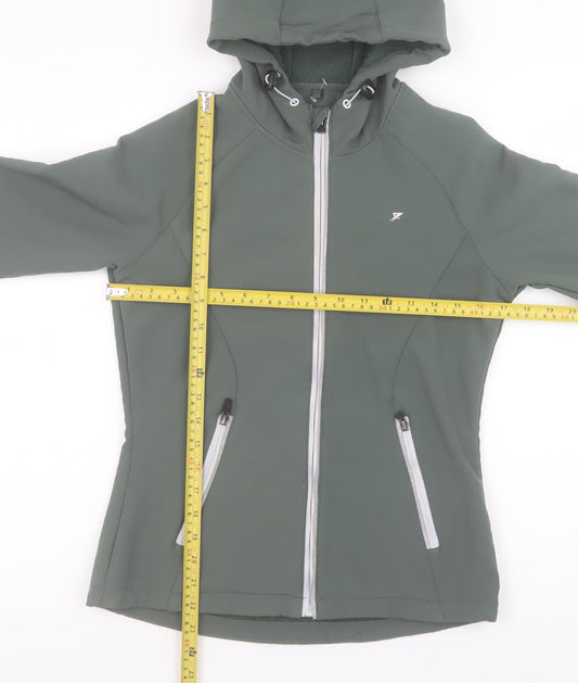 Womens UK Size XS WORK OUT Green Soft Shell