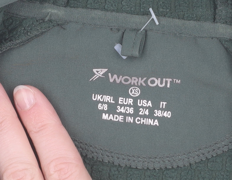 Womens UK Size XS WORK OUT Green Soft Shell