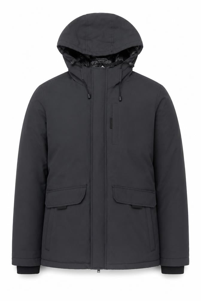 Mens UK Size M Racing Green Black Parka Coat