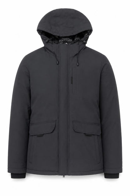 Mens UK Size M Racing Green Black Parka Coat