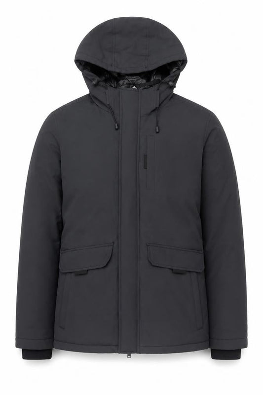 Mens UK Size M Racing Green Black Parka Coat