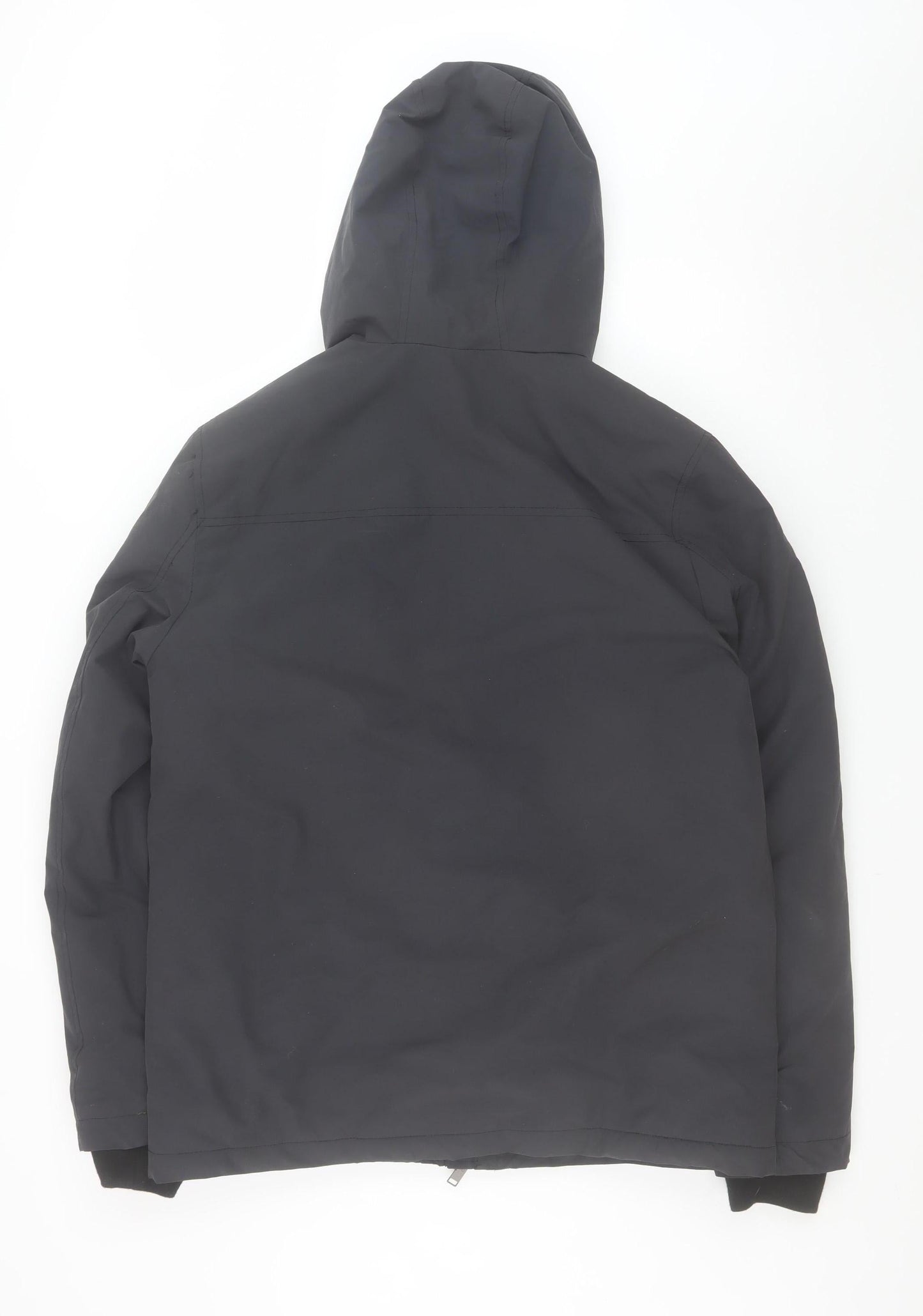 Mens UK Size M Racing Green Black Parka Coat
