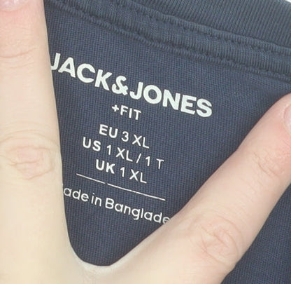 Mens UK Size XL JACK & JONES Blue  T-Shirt