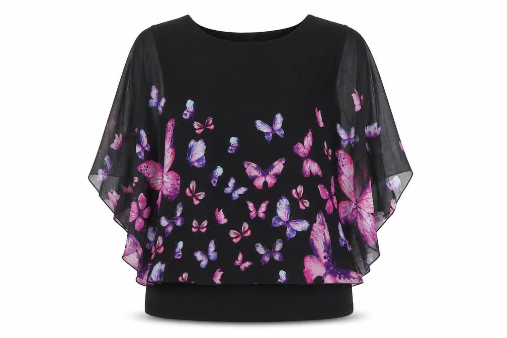Womens UK Size 16 Ulla Popken Black Tunic Blouse