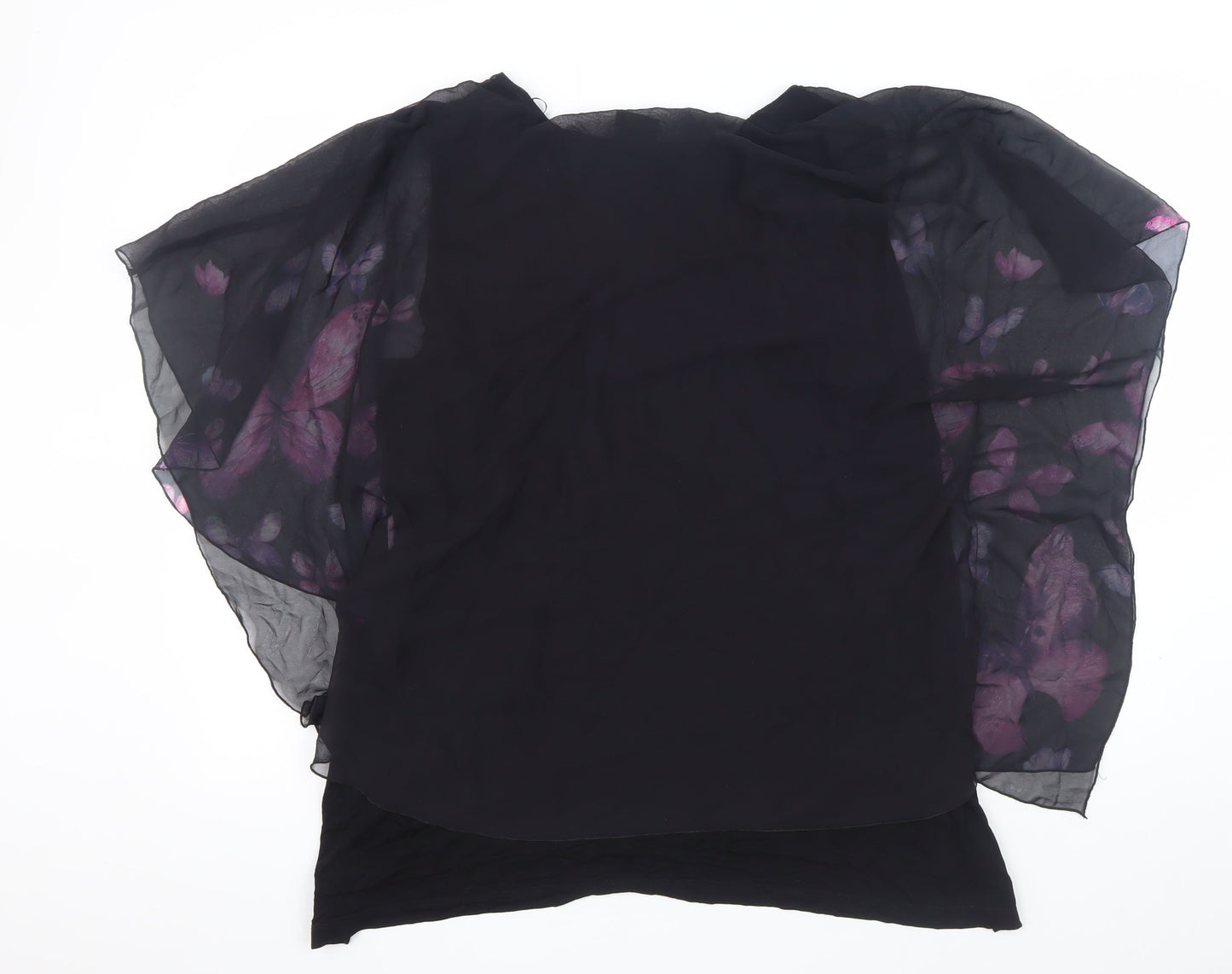 Womens UK Size 16 Ulla Popken Black Tunic Blouse