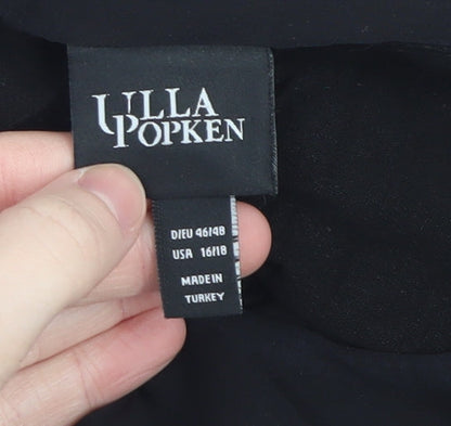 Womens UK Size 16 Ulla Popken Black Tunic Blouse