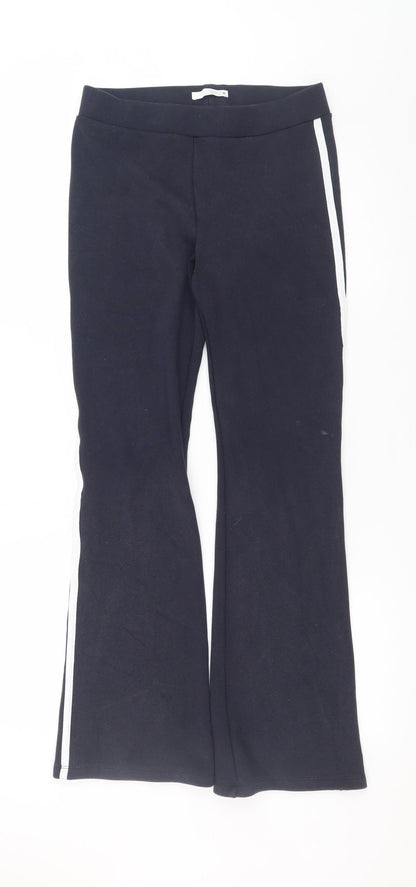 Womens UK Size M Zara Regular Fit Casual Travel Black Trousers