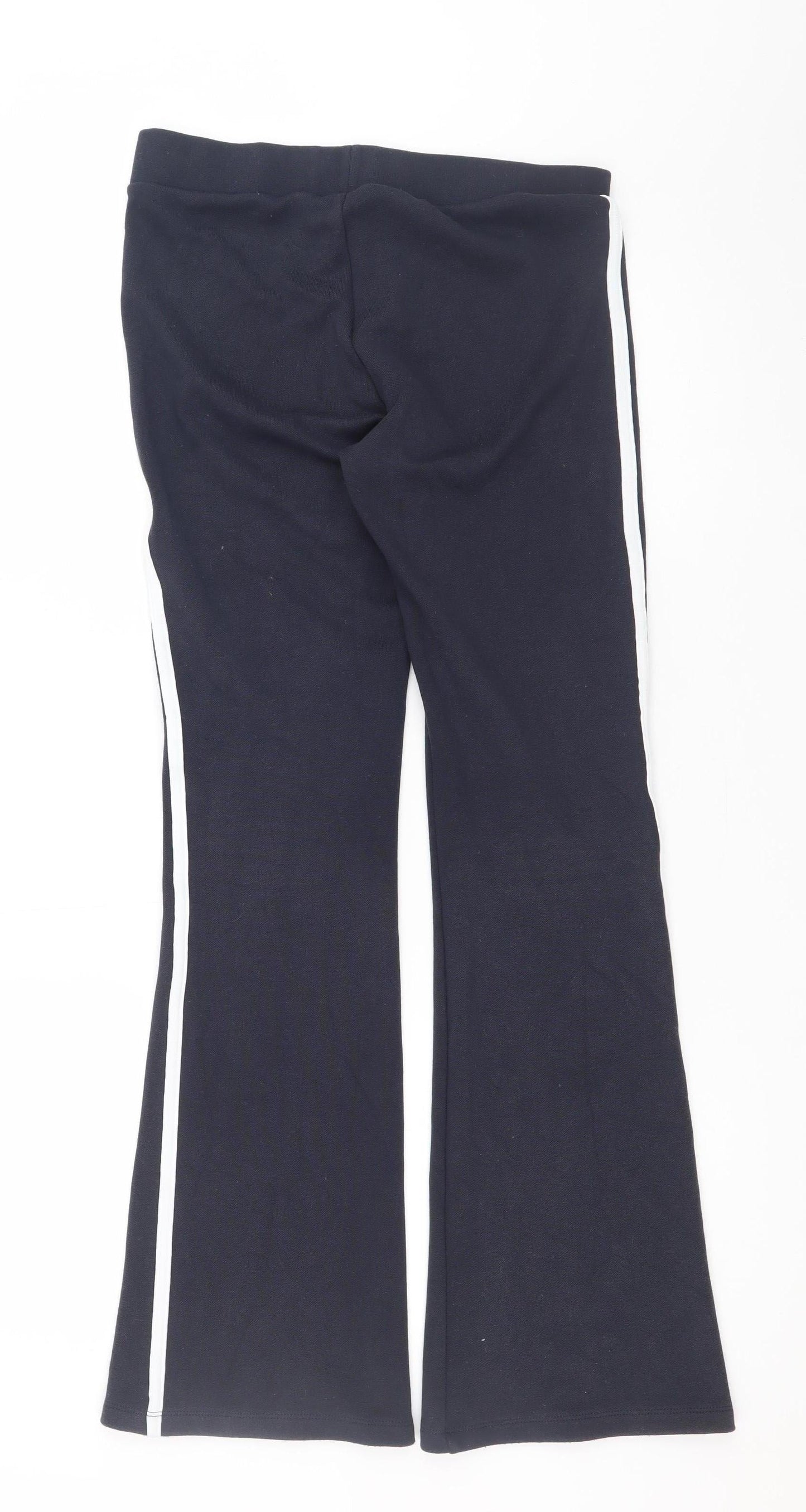 Womens UK Size M Zara Regular Fit Casual Travel Black Trousers