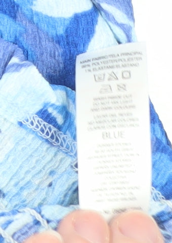 Womens UK Size 14 Gallery Blue Wrap Blouse