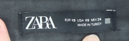 Womens UK Size XS Zara Straight & Pencil Twill Skirt