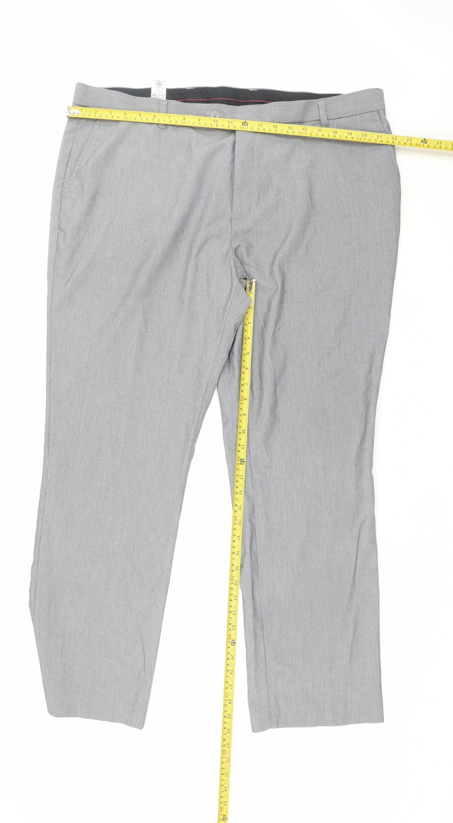 Mens UK Size 42 NEXT Regular Fit Dress Pants Grey Trousers