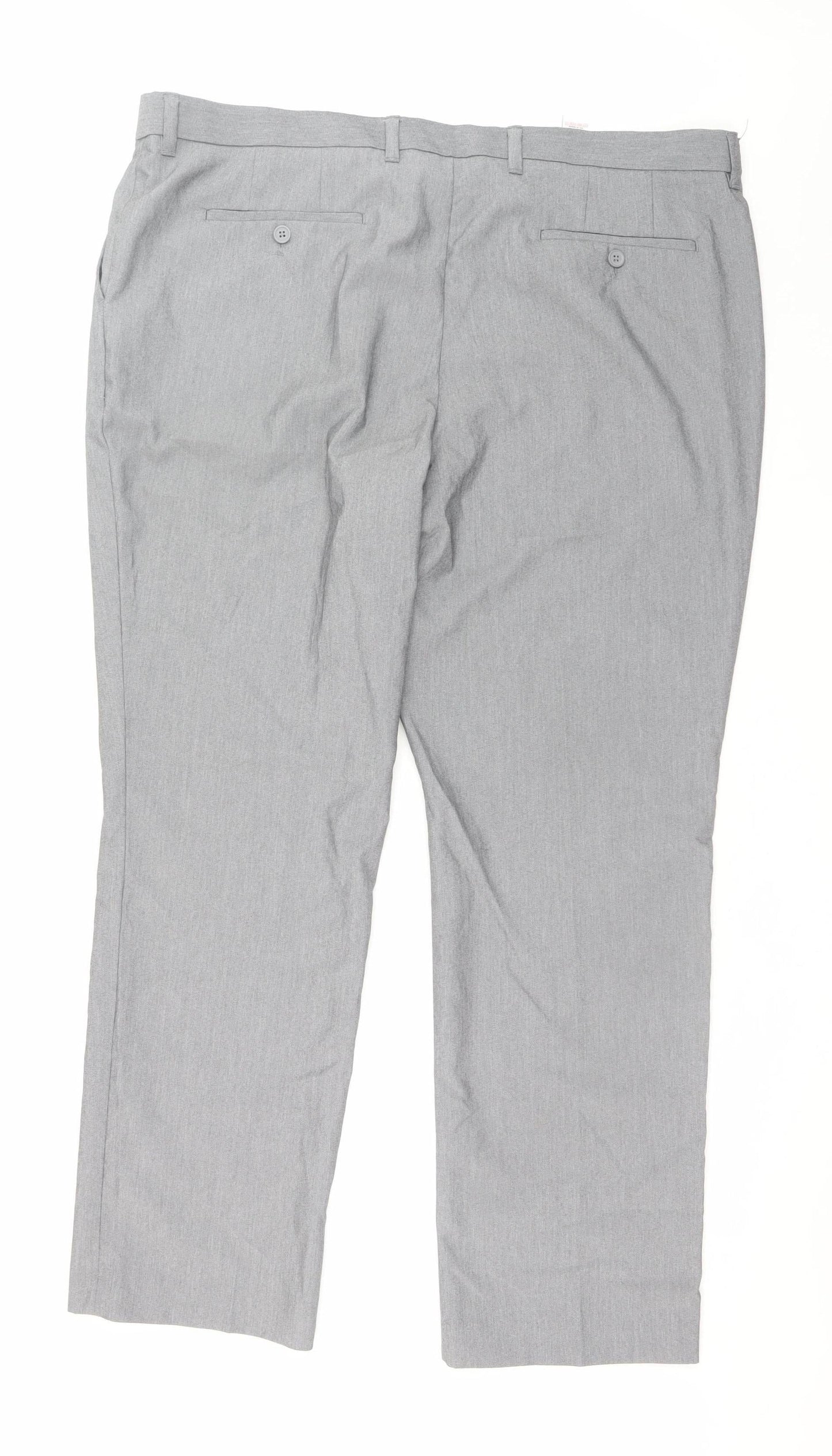 Mens UK Size 42 NEXT Regular Fit Dress Pants Grey Trousers
