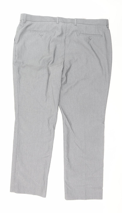 Mens UK Size 42 NEXT Regular Fit Dress Pants Grey Trousers