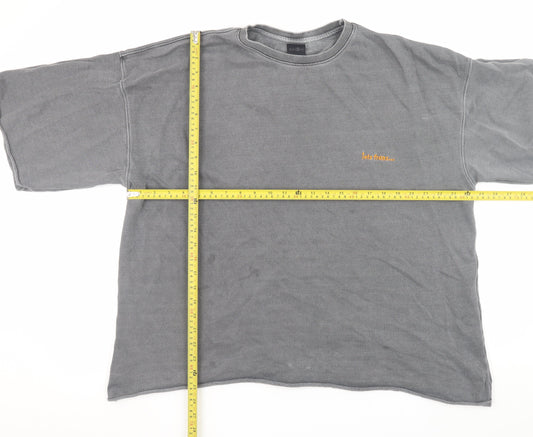 Iets Frans Men’s Grey Relaxed Fit Cotton T-Shirt M
