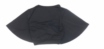 Womens UK Size 8 New Look Black Wrap Blouse
