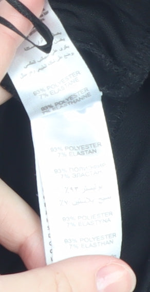 Womens UK Size 8 New Look Black Wrap Blouse