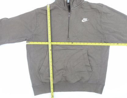 Mens UK Size S Nike Brown 1/2 Zip Sweatshirt